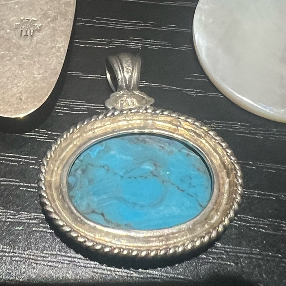 3 Sterling Silver Stone Pendants - Picture 3 of 9